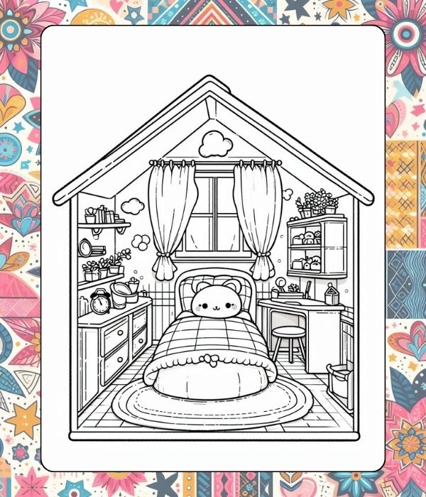 Free printable Cute Bedroom