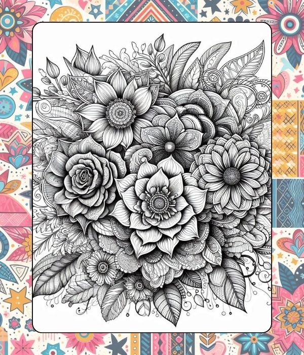 Free printable Floral Design Coloring Pages