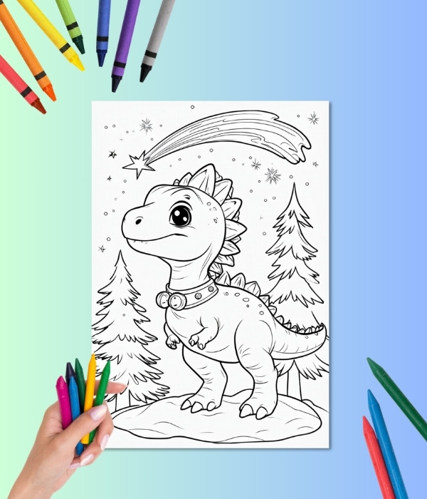 Free printable Dinosaurs Coloring Book (14 Pages)