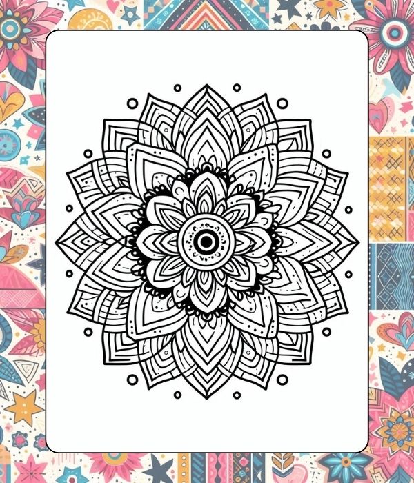 Free printable Mandala Pattern Coloring Pages